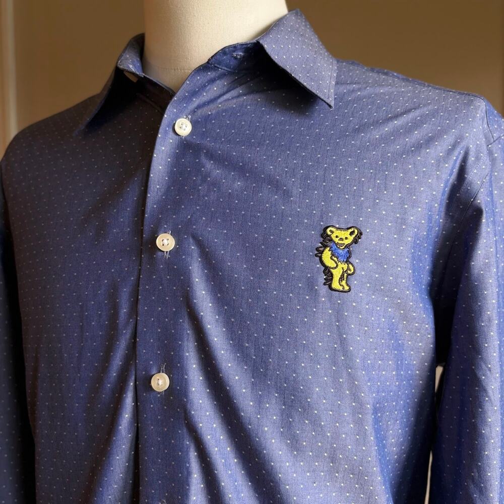 Grateful Dead Dancing Bear Egara Button Down (L) - image 2